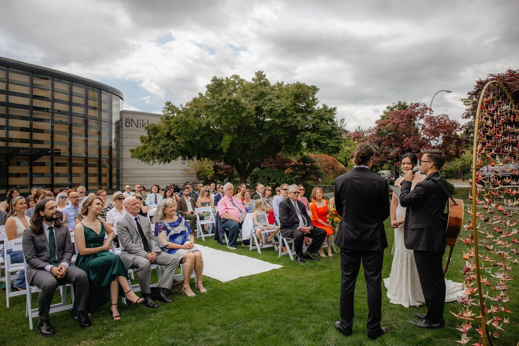 Guests watching the ceremony
